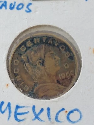 Moneda Cinco Centavos México 1960 1791 Foto 1 de 2