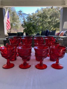 Argus Ruby by Fostoria - 16 Pieces of Vintage Ruby Glassware - Picture 1 of 7