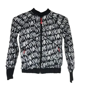 IVIVVA - GIRLS 7 - BLACK/WHITE FULL ZIP POLYESTER LIGHT WEIGHT JACKET - Picture 1 of 7