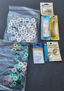 Metal Plastic Bobbins with Color Thread Spools Sewing Machine Reels+ Notions - Picture 1 of 15