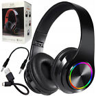 Stereo Wireless Headphones With Rgb Led Backlight Bluetooth 5.0 Gaming Headset