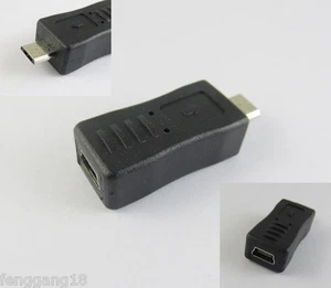 10pcs Micro 5 Pin Male Plug USB To Mini 5 Pin Female Converter Adapter Connector - Picture 1 of 6