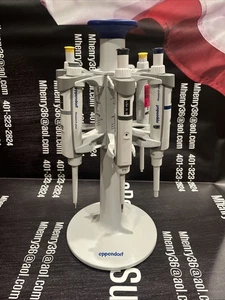 Set 6 - Eppendorf Research Plus 2,5, 10, 100, 2- 200, 1000uL Pipette + Karussell - Bild 1 von 9