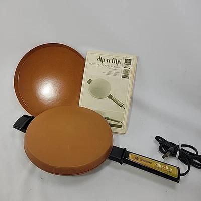 Vintage GE Dip-N-Flip Kreppmaschine A1-0060-1 mit Handbuch und Platte getestet funktioniert - Bild 1 von 4