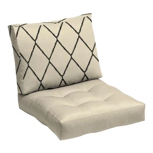 Arden Set di sedili profondi moderni in peluche per esterni, 24 x 24, antipioggia - Foto 1 di 9