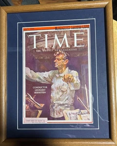 Leonard Bernstein 🔥 Conductor 🎶 Time Cover February 5, 1952  Autograph * d1990 - Picture 1 of 3