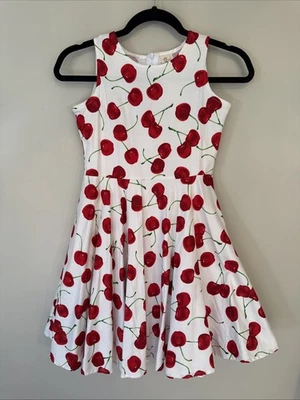 Vestido patinador retro acampanado estampado cereza niña 10/12 L 95 % algodón 5 % spandex Foto 1 de 4
