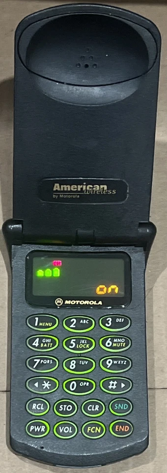 Motorola StarTAC 2G, Black, American Wireless, Rare, GSM, Flip Phone, 👀 Info - Image 1 of 4