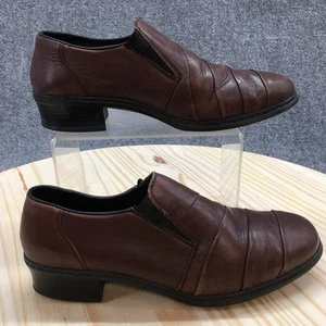Rieker Shoes Womens 6.5 Loafers Brown Slip On Casual Comfort Round Toe Block - Picture 1 of 19
