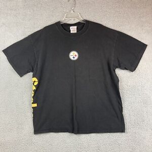 Reebok Pittsburg Steelers Mens Size XL Black Short Sleeve Football T-Shirt