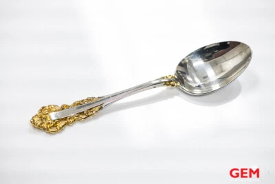 Gorham 1971 Medici 6" Teaspoon 925 Sterling Silver & Vermeil Spoon (2) - Image 1 of 4