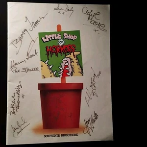 SIGNED Little Shop Of Horrors Souvenir Brochure 1980s- Claire Moore, Barry James - Picture 1 of 4