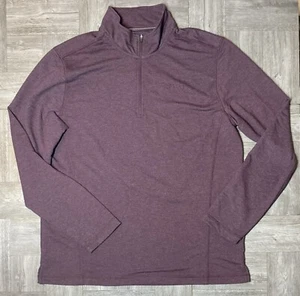 Orvis Mens 1/4 Quarter Zip Lightweight Classic Collection Long Sleeve Maroon L - Picture 1 of 8