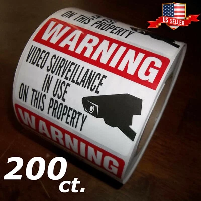 WMTL WHOLESALE LOT PARTY STORE WINDOW HOME SECURITY CAMERA WARNING STICKER BULK SIGNS