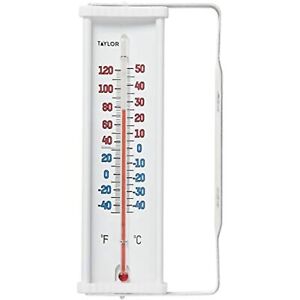 Taylor Precision Products Window Thermometer, White, 1 Pack