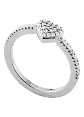 Anello Donna MICHAEL KORS MKC1338AN040506 Argento 925% Cuore Pavè Misura 16 - Immagine 1 di 3