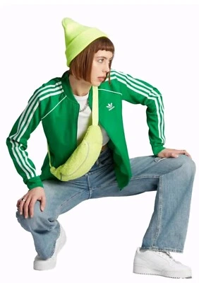 ADIDAS WOMEN GREEN ADICOLOR CLASSICS SST TRACKSUIT JACKET AND PANT SET SZ LARGE  - Image 1 of 4