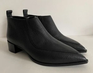 Botas Everlane para mujer The Boss al tobillo de 6 puntas tacón cuero guijarros negro nuevo con caja - Imagen 1 de 8