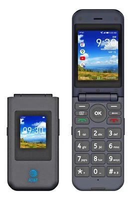 NEW! AT&T Cingular Flex Easy to Use Senior Flip Phone  - Gray  (EA211101 ) - Image 1 of 3