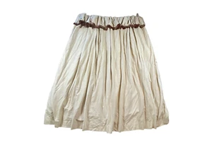 2 Vintage Linen Drapes Heavy Curtains With Attached Valances Tan European Rare - Imagen 1 de 10