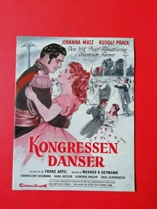 Danish Film Program "Der Kongress tanzt" Johanna Matz.Rudolf Prack.1955 - Imagen 1 de 7