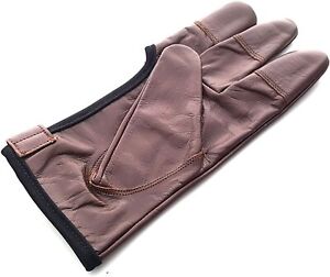  Archery Finger Gloves Leather ARCHERS Hand Shooting LEATHER gloves