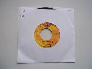 THE IMPRESSIONS - Fool For You / I'm Loving Nothing - 45 RPM 7" Record 1975 - Picture 1 of 8