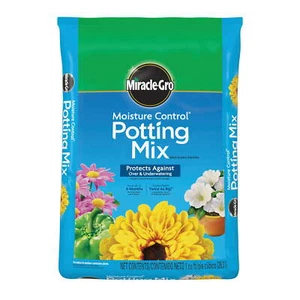 MIRACLE GROW POTTING SOIL Moisture Control Plant Flower Fertilizer - Picture 1 of 14