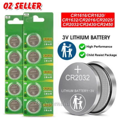 CR2032 CR1616 CR1620 CR1632 CR2016 CR2025 CR2430CR2450 3V LITHIUM Button BATTERY - image 1 of 4