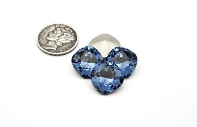 Denim Blue F (12mm) Swarovski 4470 Cushion Cut Stone - Image 1 of 4