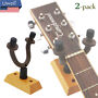 2 PCS Guitar Hangers Wall Mount Adjustable Arm Instrument Display Holder Wooden