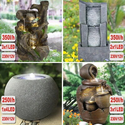 GARTENBRUNNEN SPRINGBRUNNEN ZIMMERBRUNNEN BRUNNEN AUSSEN DEKO BRUNNEN INNEN LED - Bild 1 von 2