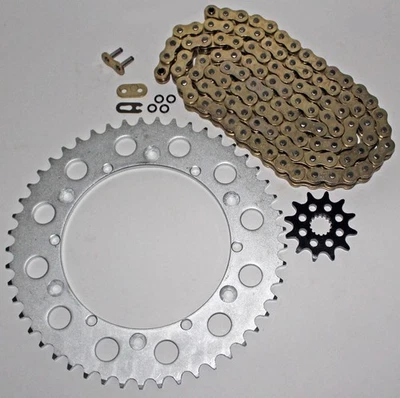 Yamaha YZ125 125 1993 1994 1995 1996 oro junta tórica cadena y piñón 13/49 116L Foto 1 de 4