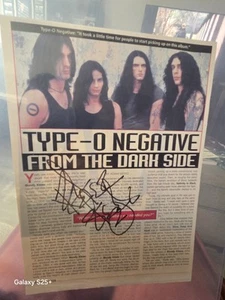Type O Negative Signed Peter Steele Hit Parader Magazine Page! RARE!!! R.I.P. - Picture 1 of 5