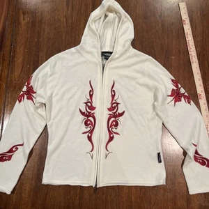 Suéter Harley Davidson Sudadera con Capucha con Cremallera Mujer Talla L Gráficos Tribales Motociclista Y2K De Colección - Imagen 1 de 10