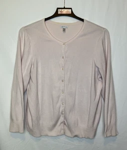 Cárdigan/suéter Croft & Barrow para mujer talla 2X rosa claro, algodón y nailon - Imagen 1 de 9