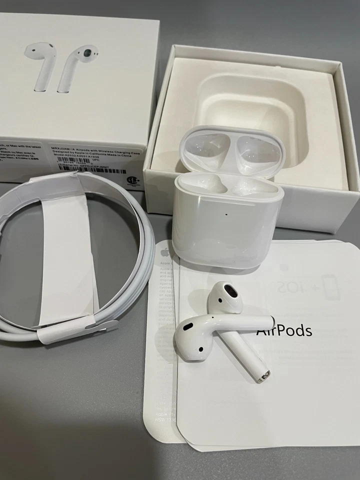 Apple AirPods 2da Generación Bluetooth Auriculares Intrauditivos Estuche de Carga Inalámbrica Foto 1 de 4