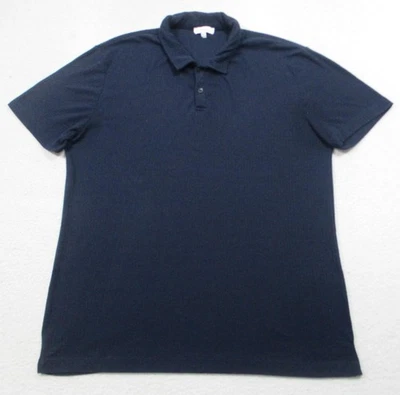 Camisa Polo Reiss Para Hombres Grande Azul Marino Charlton Acanalada Tejida Elastizada Informal Top Foto 1 de 4