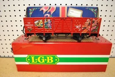 LGB 4021CT Christmas Gondola Car w/Blue Present Box *G-Scale* - Image 1 of 4