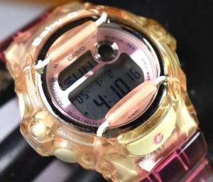 Casio Women's BG169R-4 Baby-G Clear/Pink Women's Watch NEW BATTERY! - Picture 1 of 8