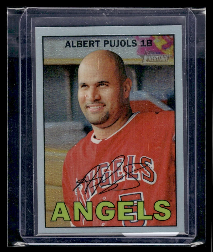 2016 Topps Heritage Chrome Refractor #481 Albert Pujols 002/567 Angels - Image 1 of 2