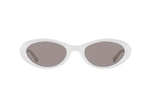Gentle Monster Lolang W2 Sonnenbrille weiß grau oval 2025 Tasche | FedEx Versand - Bild 1 von 7