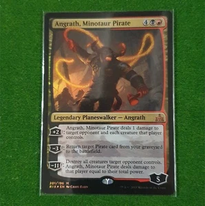 Angrath, Minotaur Pirate, foil, Rivals of Ixalan, excellent condition, free post - Picture 1 of 2
