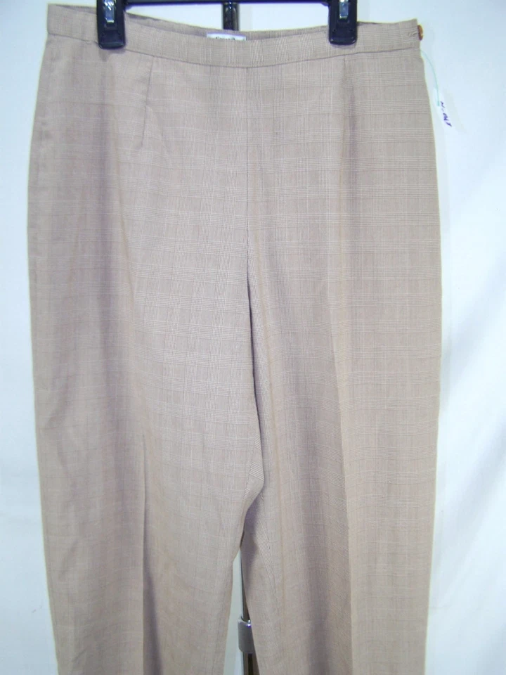Pantalones de trabajo Draper's & Damon's 8 medianos para mujer talla beige marrón a cuadros Foto 1 de 4