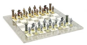 Juego de fondos de fieltro y tablero de ajedrez medieval pintado a mano para ajedrez - Imagen 1 de 2