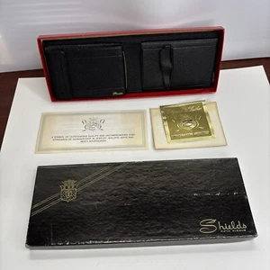 New With Box Shields English Morocco Wallet Genuine Leather Brown Color Vintage - Picture 1 of 6