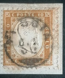 REGNO 1862 EFFIGE CENT 10 USATO - Foto 1 di 2