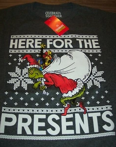 Dr. Seuss THE GRINCH WHO STOLE CHRISTMAS Presents T-Shirt SMALL NEW w/ TAG - Picture 1 of 3
