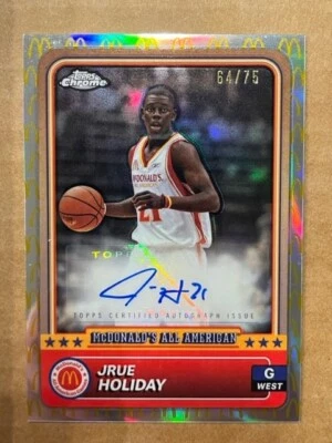 JRUE HOLIDAY 2024 Topps McDonald's All-American Cromo LOGO Ref AUTO 64/75 Foto 1 de 2