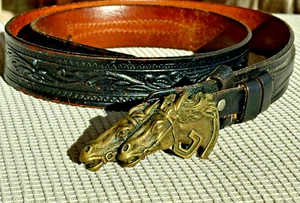 Gucci Vintage Buckle/Belt Horse Double Racing Equestrian Figural Small Italy - Bild 1 von 7